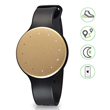 Pyle Bluetooth Smart Activity Fitness Tracker - Waterproof Sport Multifunction Fit Sports Running Wrist Watch Gear w/Sleep Monitor, Pedometer, Best Fitness Tracker for Women/Men PSB1GL.5 (Gold)