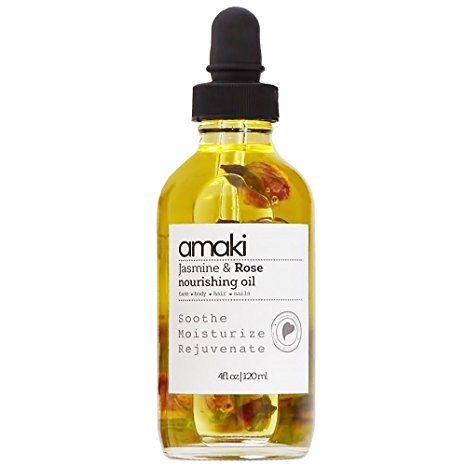 Amaki Certified Organic Essential Oils for Face, Body, Hair & Nails | Best Facial Moisturizer | Reduces Wrinkle, Dark Circle, & Even Skin Tone | For All Skin Type