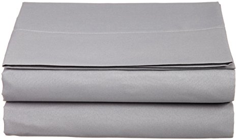 Luxury twin flat sheet brushed microfiber, Gray