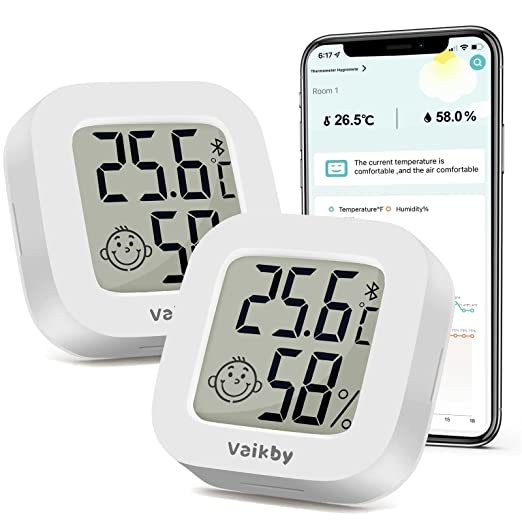 Wireless Smart Thermometer/Hygrometer with iPhone & Android App