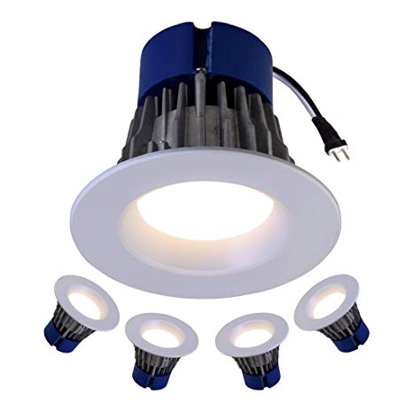 LED 4" Inch Low Voltage Downlight (4 Pack) 12V; 3000K; Dimmable down to 5% ; 11W; 750 Lumens; Fits most MR-16 4" Inch cans and works only with magnetic transformers; 5 Year Warranty