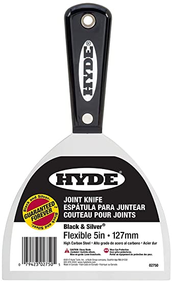 HYDE 02750 Flex Joint Knife, 5 Inch, Black and Silver
