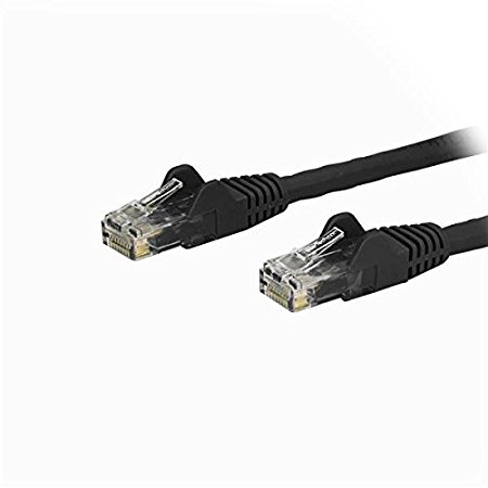 StarTech.com Cat6 Patch Cable 9' Black Ethernet Cable Snagless RJ45 Cable Ethernet Cord Cat 6 Cable