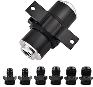 EVIL ENERGY Inline Fuel Filter 100 Micron with 6AN 8AN 10AN Adapter&Bracket Clamp 50MM Universal