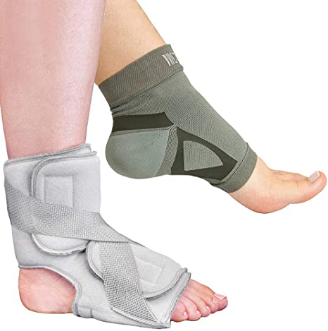 Nice Stretch® Total Solution Plantar Fasciitis Relief Kit – Includes Plantar Fasciitis Sleeve and Plantar Fasciitis Night Splint – Large/X-Large