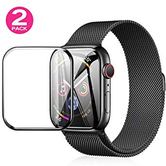 Screen Protector Compatible with Apple Watch (40mm for Series 4), HD Screen Protector Anti-Bubble Scratch-Resistant Guard Cover 3D Protective Soft Film Screen Protector 40mm PET Waterproof