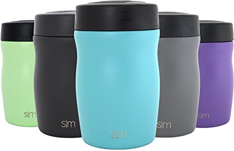 Simple Modern 16oz Rover Food Jar - Vacuum Instulated 18/8 Stainless Steel Food Storage Container - Hydro Thermos Flask - Caribbean Blue