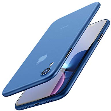 TOZO for iPhone XR Case 6.1 Inch (2018) Ultra-Thin Hard Cover Slim Fit [0.35mm] World's Thinnest Protect Bumper for iPhone XR [ Semi-transparent ] Lightweight [Matte Finish Blue]