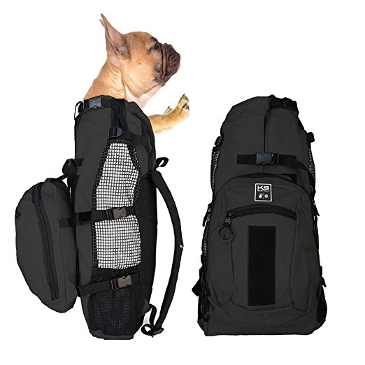 K9 Sport Sack AIR PLUS | Dog Carrier Backpack For Small and Medium Pets | Front Facing Adjustable Pack With Storage Bag | Fully Ventilated | Veterinarian Approved