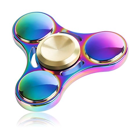 Tri-Rainbow 2017 New Metal Hand Spinner Stress Reducer Toy(Rainbow)