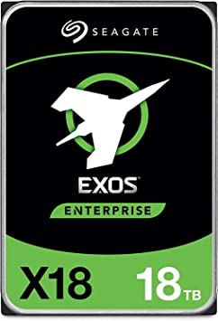 Seagate 18TB HDD Exos X18 7200 RPM SATA 6Gb/s 3.5-Inch CMR Enterprise Hard Drive - ST18000NM000J (Renewed)