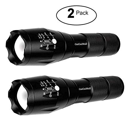 Military Grade Tactical LED CREE XML T6 3000 Lumens 5 Mode Flashlight - Get 2 for Only $19.95