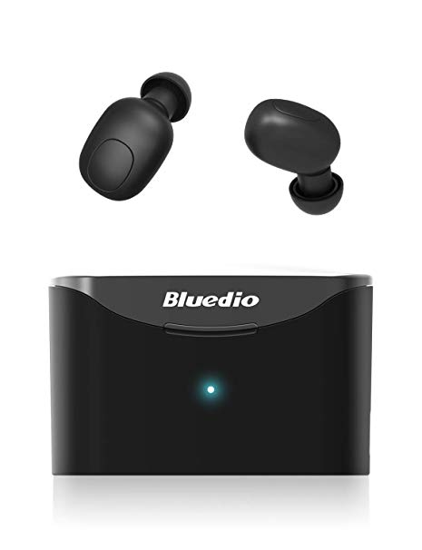 True Wireless Earbuds,Bluedio T-Elf (GT) Bluetooth Headphone Car , Dual Bluetooth 5.0 Earpieces With Mic, Total 35 Hours Playing Time In Ear Stereo Wireless Headset For Gym Sport Running, Advanced Mini Earphones With Portable Charging Case,Red