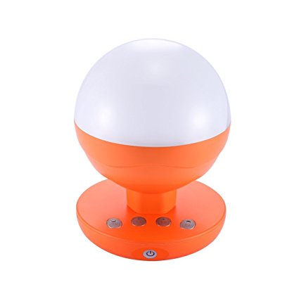 ANTEQI Unbreakable Intelligent Night LED Moving Light, Portable Lamp [ Built-in 2200mAh Lithium Battery ] Warm/Cool Light Fingerprint Touch Baby Nursing Night Light - Emergency Light (Orange)