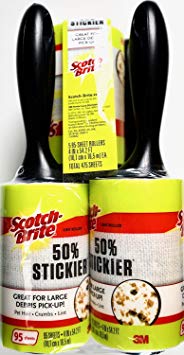 Scotch-Brite 3M Lint Roller 50% Stickier, 475 Sheets