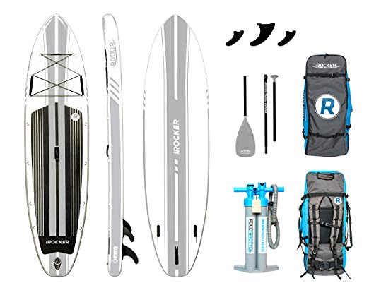 iRocker Inflatable All-Around Stand Up Paddle Board 11' Long 32" Wide 6" Thick SUP Package