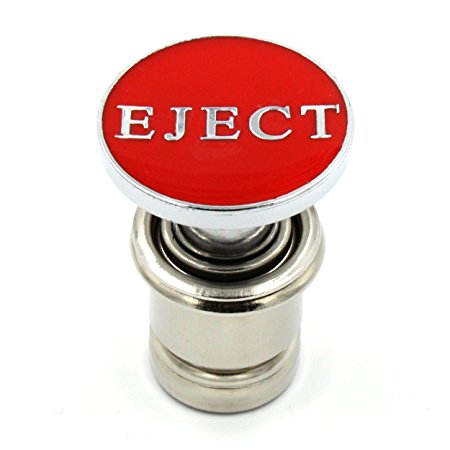 Kei Project Red Eject Ejection Seat Push Button Car Power Plug Cigerette Lighter 12-volt Accessory Fits Most Vehicles