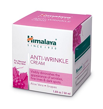 Himalaya Anti-Wrinkle Cream with Grapes and Aloe Vera,Reduces wrinkles,Fine Lines and Age Spots,1.69Oz/50ml