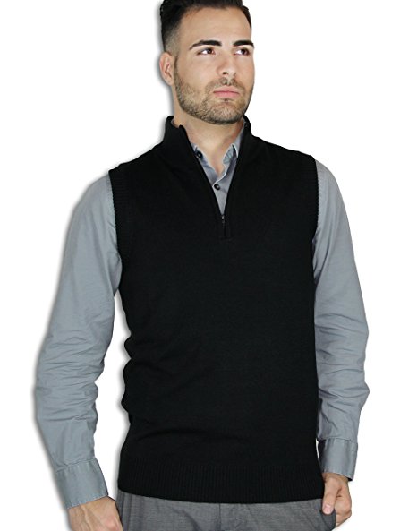 Blue Ocean Quarter-Zipper Sweater Vest