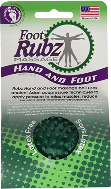 Due North Industrial Foot Rubz Foot Hand & Back Massage Ball, Relief from Plantar Fasciitis, Green