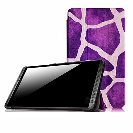 Fintie NVIDIA SHIELD Tablet K1 / NVIDIA SHIELD SlimShell Case - Ultra Slim Lightweight Stand Cover for 2015 NVIDIA SHIELD Tablet K-1 8" (Newest Version) / 2014 NVIDIA Shield 2 Tablet, Giraffe Purple