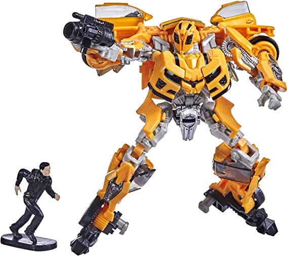 Transformers Toys Studio Series 74 Deluxe Class Revenge of The Fallen Bumblebee & Sam Witwicky Figure, Ages 8 and Up, 4.5-inch