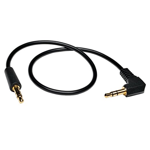 TRIPP LITE P312-006-RA 6-Feet 3.5mm Mini Stereo Audio Cable with One Right Angle Plug M/M