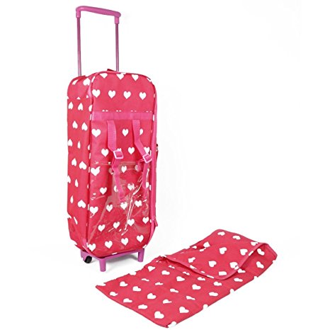 Doll Travel Case Suitcase Storage Bag for 18 Inch Dolls - with Doll Sleeping Bag
