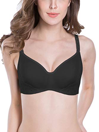 Intimate Portal Women's Allure Back Smoothing Wire Free Molded Smooth Bra