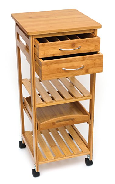 Lipper International 8915 Bamboo Space Saving Cart