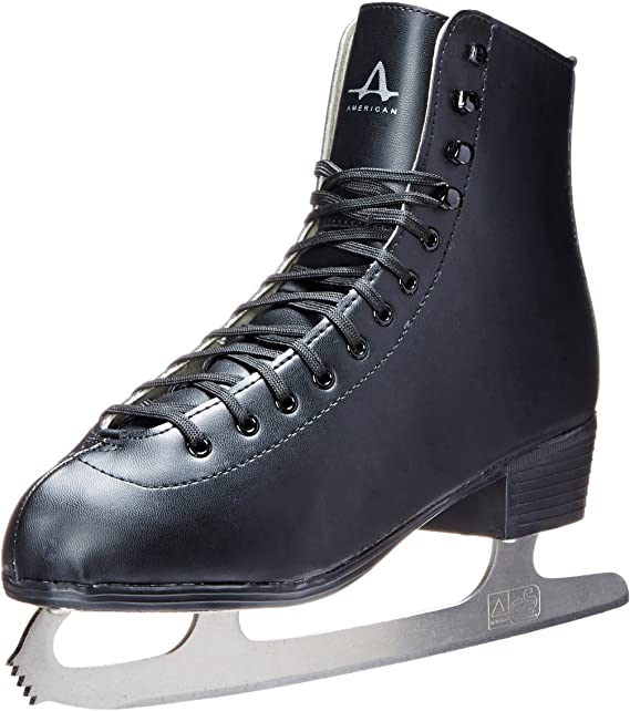 American Athletic Shoe Men's Tricot Lined Figure Skates, Black