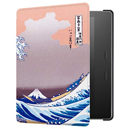 Huasiru Painting Case for Amazon Kindle Oasis 2017 (7 inches, 9th Generation 2017 Released) Cover with Auto Sleep/Wake, Surf