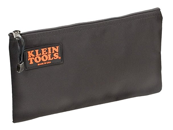 Klein Tools 5139B 12-1/2-Inch Cordura Ballistic Nylon Zipper Bag,Black