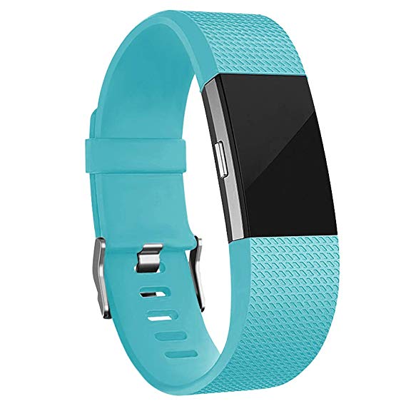 iGK Replacement Bands Compatible for Fitbit Charge 2, Adjustable Replacement Bands with Metal Clasp Classic Edition