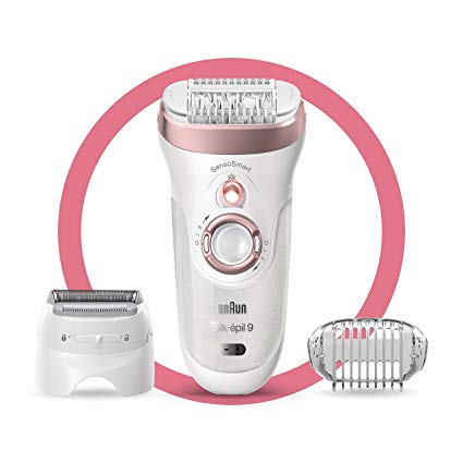 Braun Silk-épil 9 9-720 Epilator for Women for Long-Lasting Hair Removal, White/Bronze