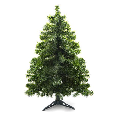 Prextex 4 Feet Premium Hinged Artificial Canadian Fir Christmas Tree Lightweight/Easy to Assemble with Christmas Tree Stand