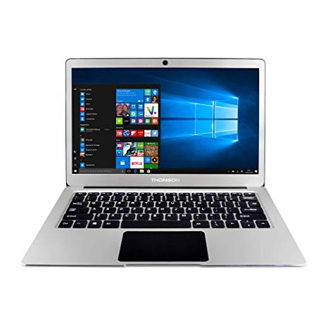 THOMSON NEOX 13.3 Inch Laptop with Intel Celeron N3350, 2GB RAM, 32GB Storage & Windows 10 – Aluminium Silver