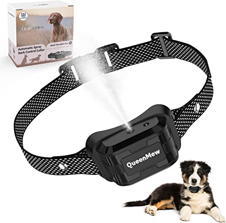 Citronella Bark Collar, Automatic Citronella Dog Bark Collar Spray Anti Dog Bark Collars with 2 Adjustable Spray Level, Citronella Dog Barking Training Collar No Shock Safty for Dogs