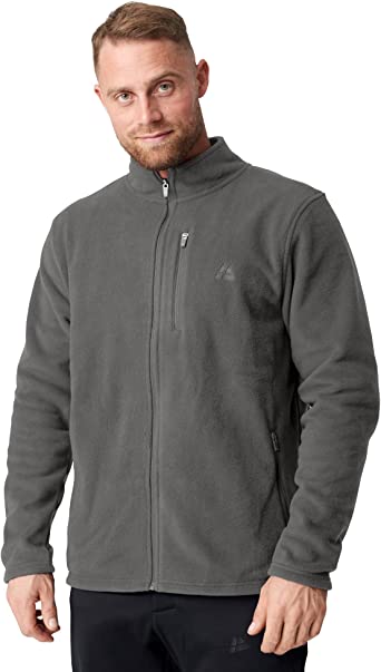 DANISH ENDURANCE Chaqueta de Forro Polar para Hombre, Térmico, Cuello Alto, Dobladillo Elástico