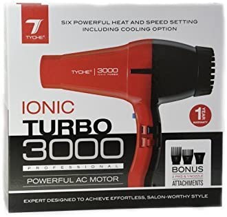 Tyche Turbo Jet Ionic 3000 Professional Dryer (1 Year Warranty Included)