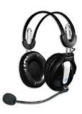 Andrea NC-250 Circumaural Stereo PC Headset with Noise Canceling Microphone Volume Control dual 35mm plugs in Retail Packaging