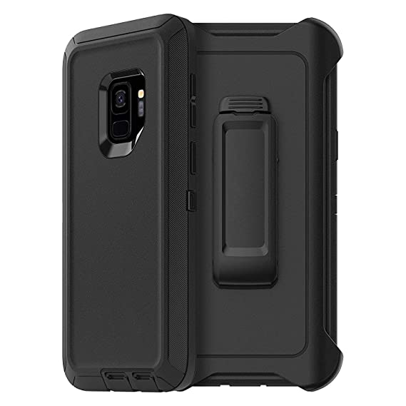 Pirum Face Plate Case for Samsung Galaxy S9 Front   Back Back Cover with Belt Pouch Holster