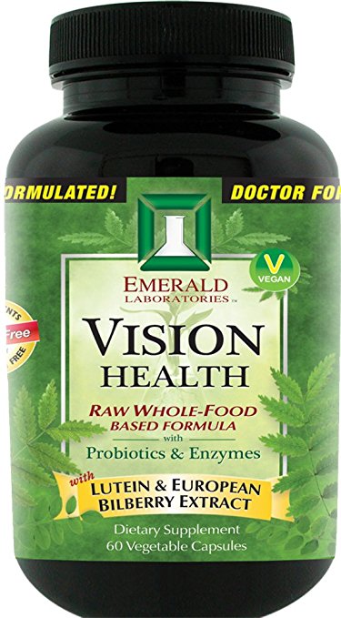 Emerald Laboratories - Vision Health - with Lutein & European Bilberry Extract - 60 Vegetable Capsules