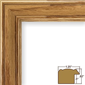 Craig Frames 59504100 11 by 14-Inch Picture Frame, Wood Grain Finish, 1.25-Inch Wide, Honey Oak