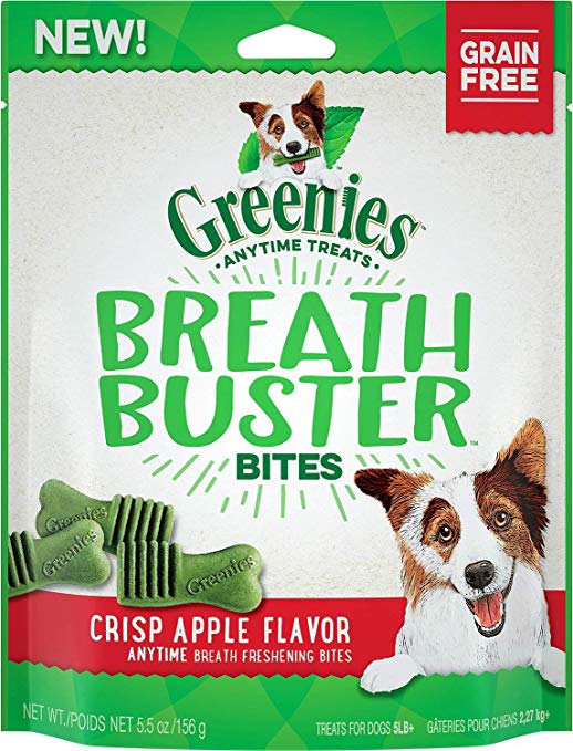 Greenies Breath Buster Bites Dog Treats, Crisp Apple, 5.5 Ounce, 6 Pack
