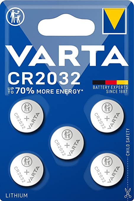 Varta Electronic 6032101401 CR 2032 Button Cell Batteries Pack of 5