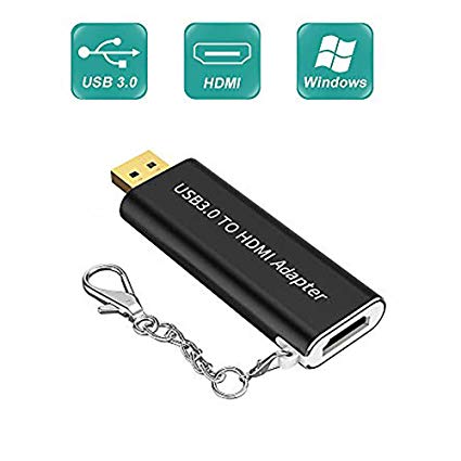 WOPOW USB to HDMI Adapter, USB3.0 to HDMI Converter with Super Speed for Multiple 1080P HDTV Monitors, Compatible for Windows XP/7/8/8.1/10 [ NO MAC/Linux/Vista/Chrome/Firestick]