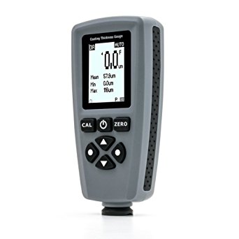 Sunray Digital Paint Coating Thickness Gauge Meter with Backlight LCD Display, Suitcase and Battery Included