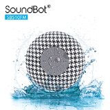 SoundBot SB510FM FM RADIO Water Resistant Bluetooth Wireless Shower Speaker HandsFree Portable Speakerphone w Auto-Scan Channel 6Hrs Music Streaming Built-in Mic Detachable Suction Cup and Lanyard