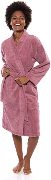 Texere Women's Organic Cotton Terry Robe - Slim Fit Bathrobe for Her (Megeve)